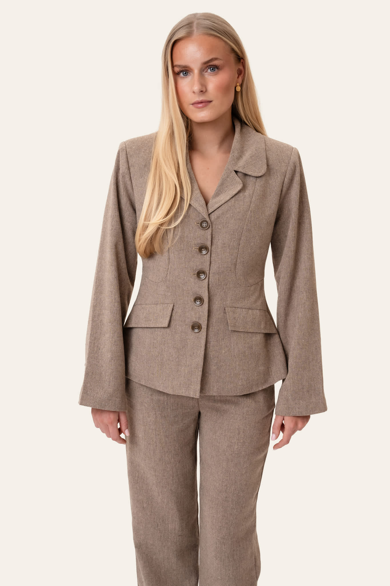 StineIC Blazer - Brown Melange