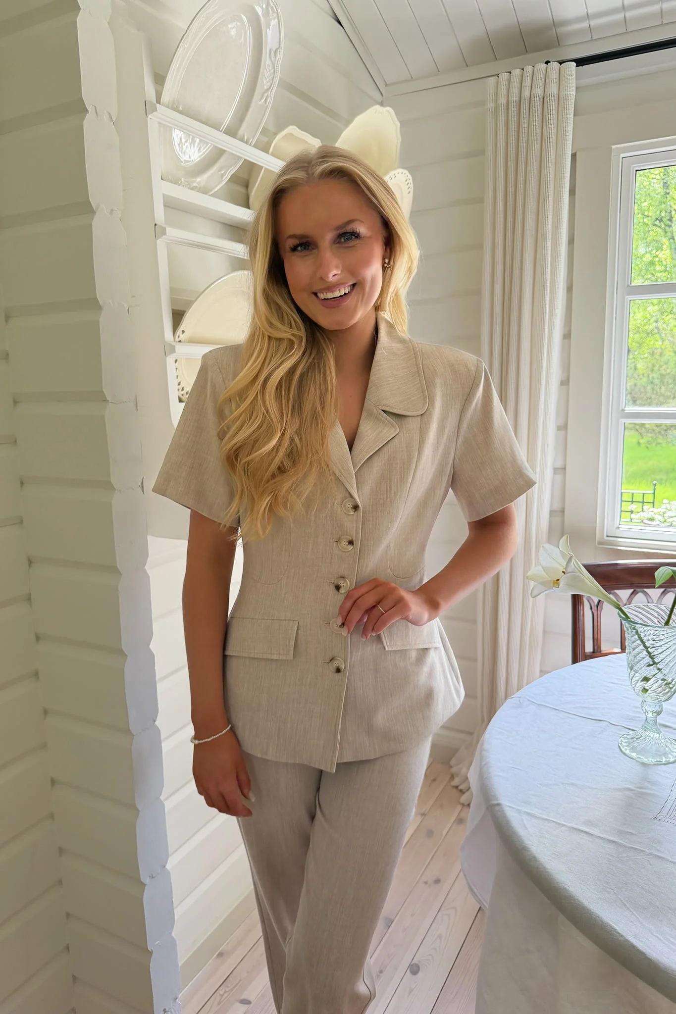 StineIC Tee Blazer - Beige - Image 2