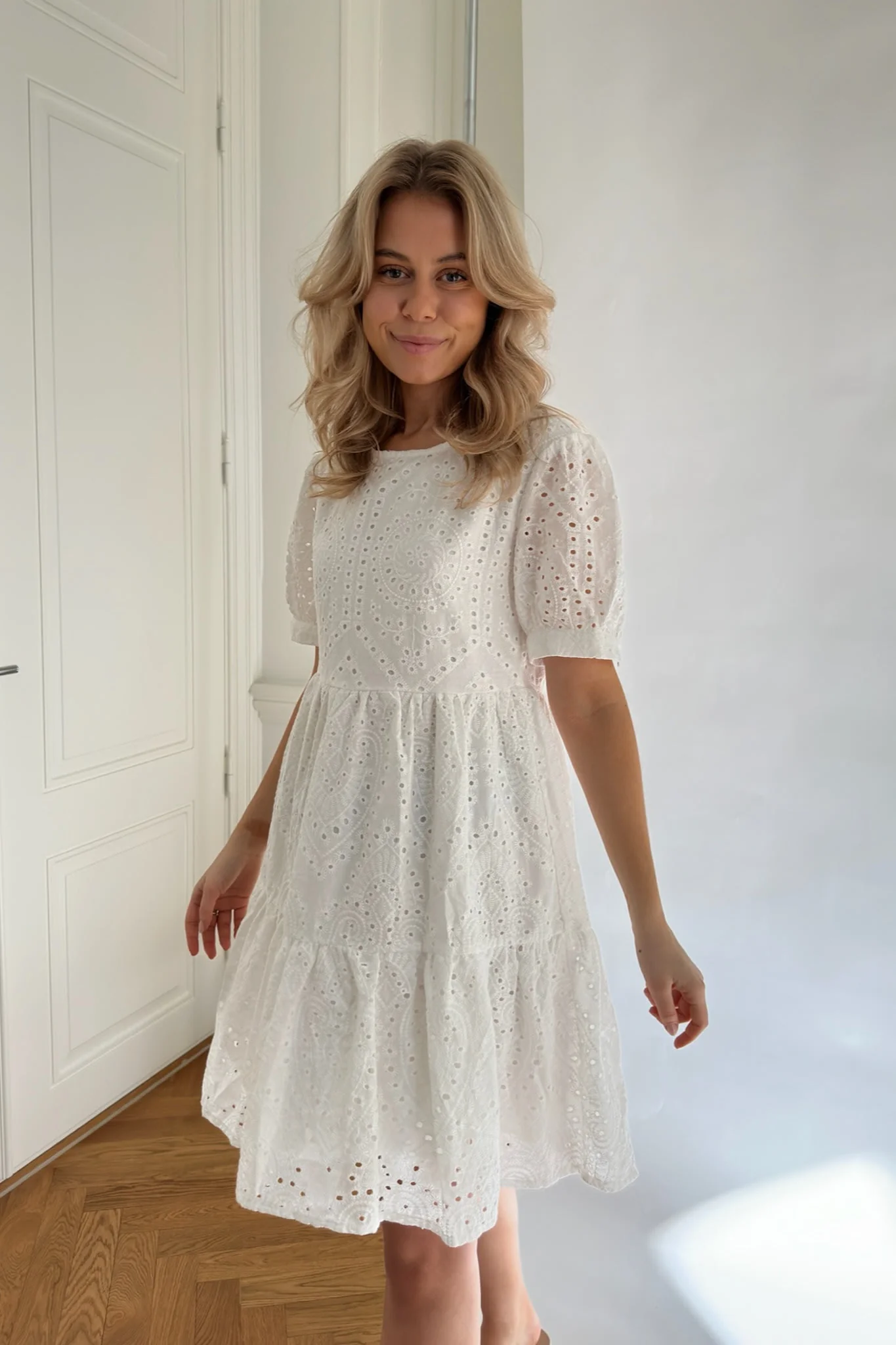 VilmaIC Dress - White Embroidery