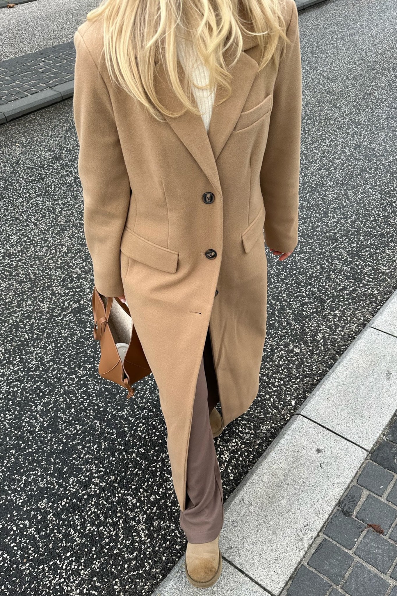 VMVincemilan Long Coat - Tigers Eye Solid